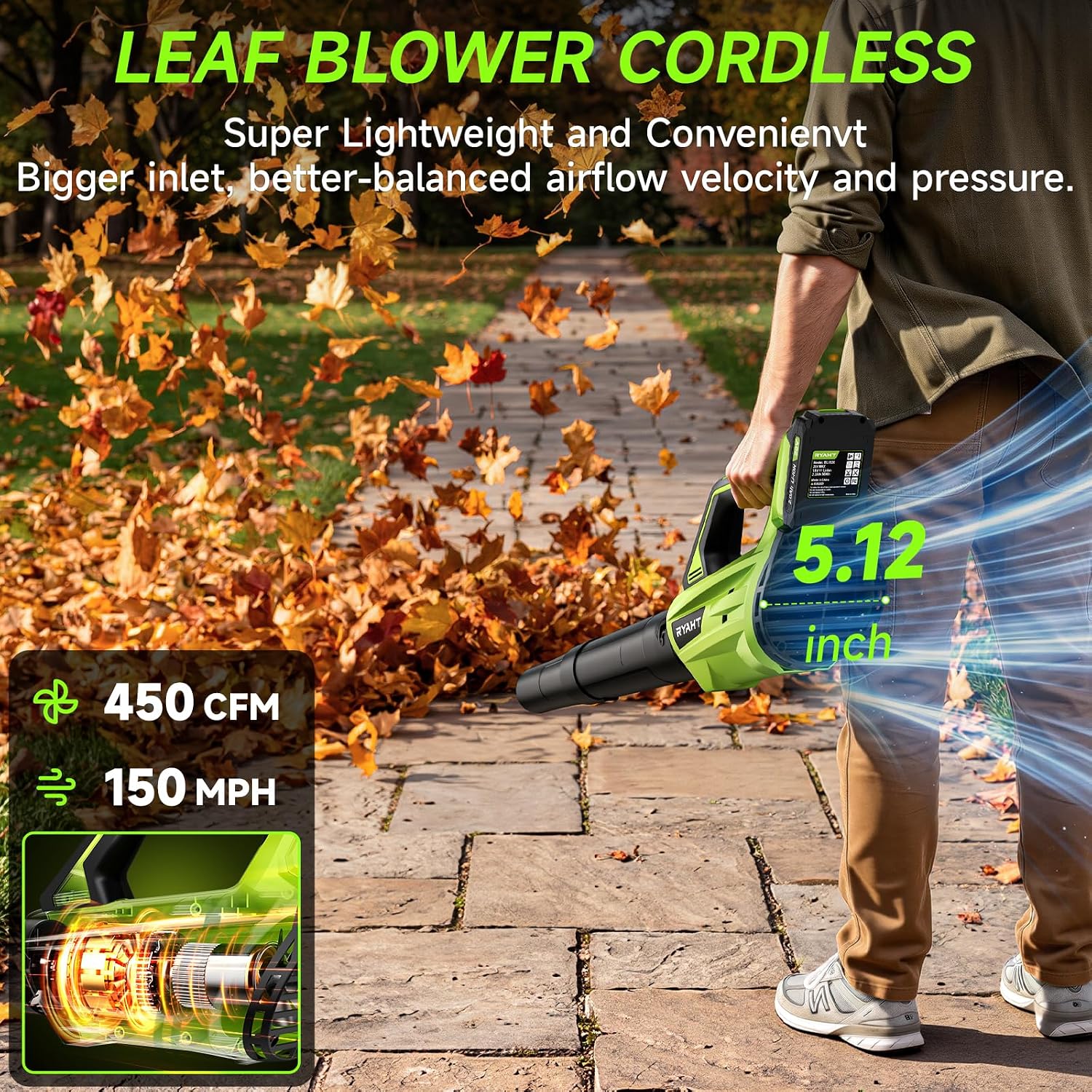 Detalle 2 de Cordless Leaf Blower, 20V