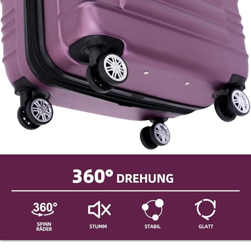 Thumbnail 7 de BEIBYE Reisekoffer 2088 Hartschalekoffer – M Größe (55 × 39 × 23 cm), 45 L bis 65 L dank Dehnfuge, Lila