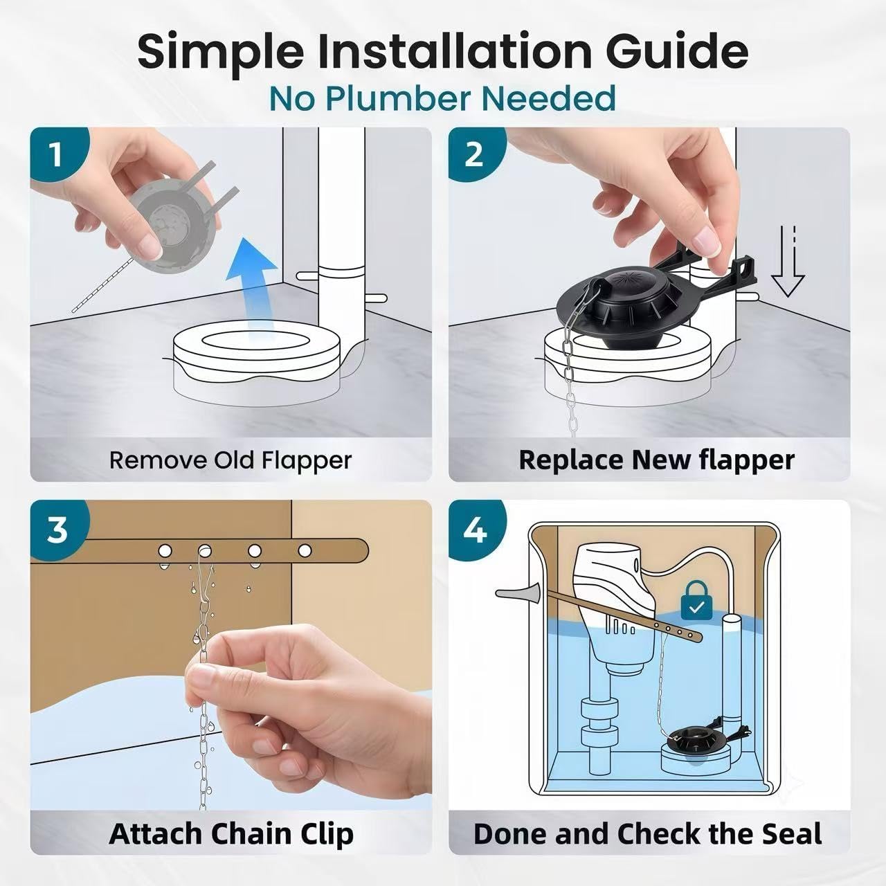 Detalle 1 de Toilet Flapper Replacement Kit, 2-Inch
