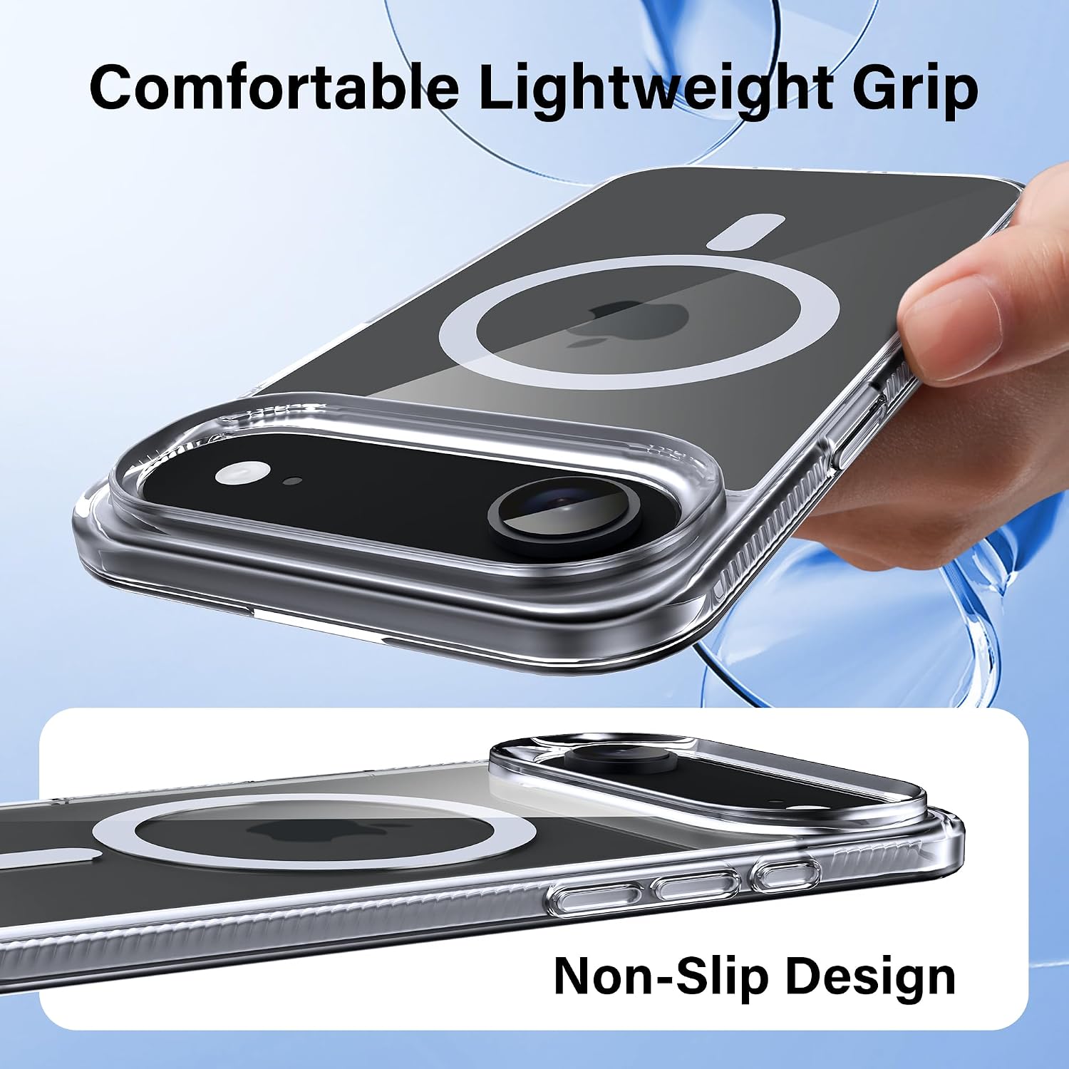 Detalle de Supdeal Magnetic Case for iPhone Air (6.5") – Clear, MagSafe Compatible, Non-Yellowing & Shockproof