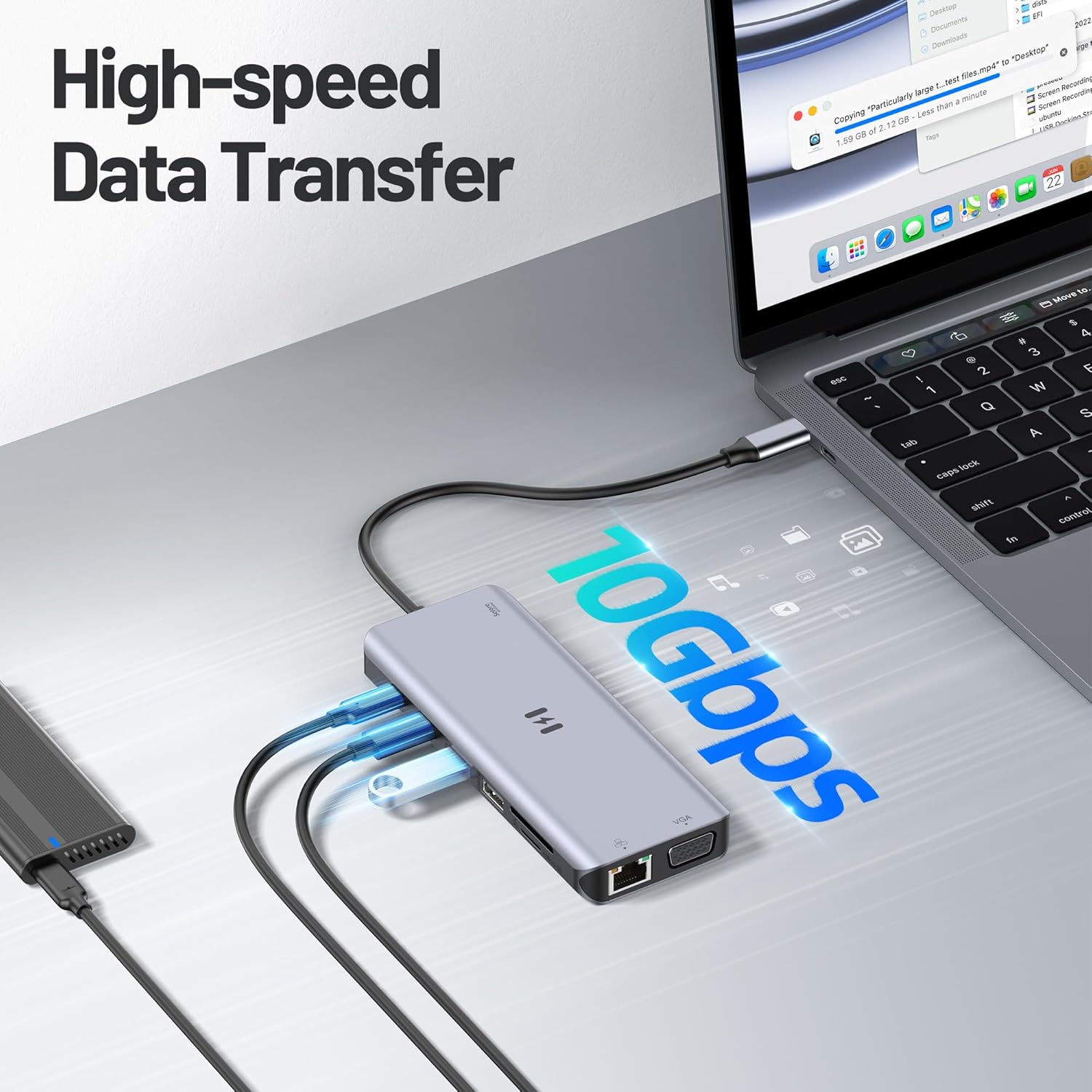 Thumbnail 5 de USB C DockingStation 13‑in‑1 Laptop‑Dock für 4 Monitore