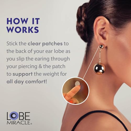 Thumbnail 3 de Lobe Miracle Clear Earring Support Patches, 1 Pack (60 Patches) by LOBE MIRACLE