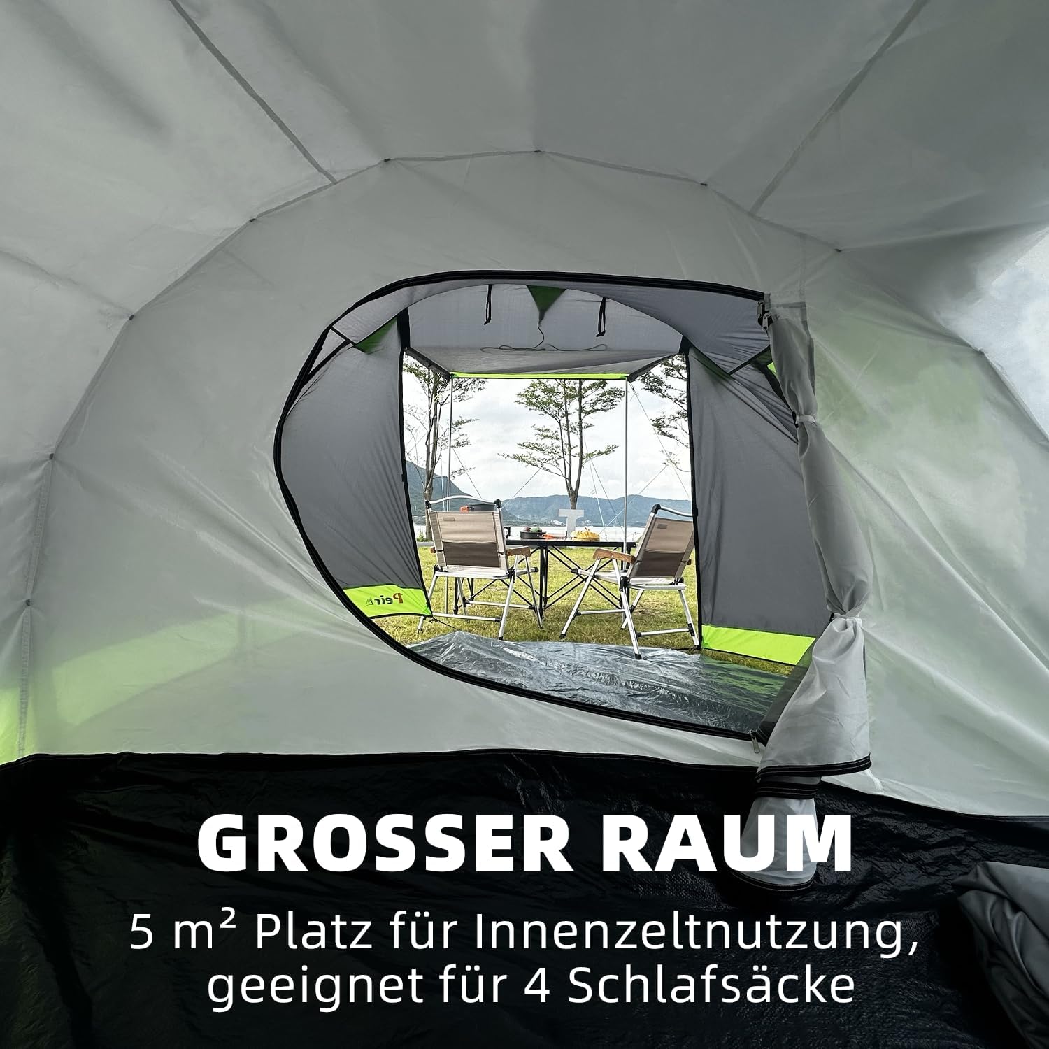 Thumbnail 2 de Tunnelzelt für 4 Personen mit 3 Eingängen