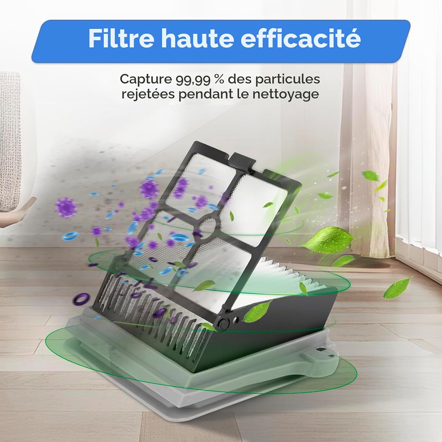 Detalle de FILTERIST HEPA-filters voor Tineco Floor ONE S7 PRO en ONE S6, 6 stuks