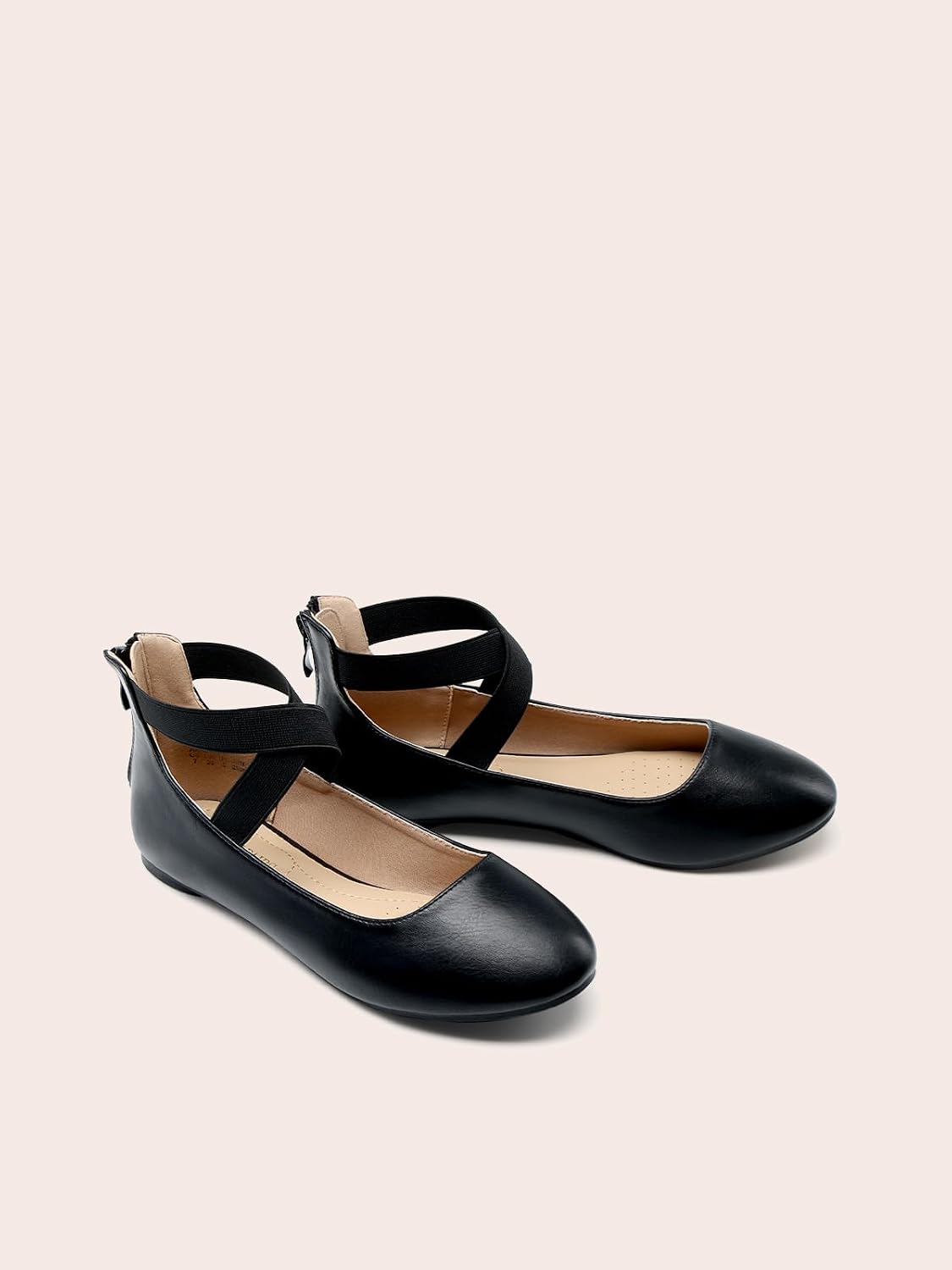 Detalle 2 de DREAM PAIRS Women's Comfortable Fashion Elastic Ankle Straps Flats Shoes