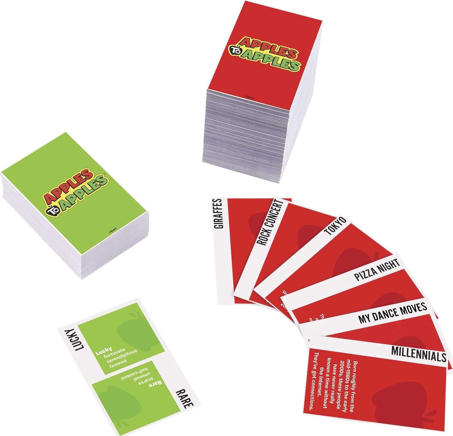 Detalle 2 de Mattel Games Apples to Apples Party Box ワード連想パーティーゲーム、4〜8人・12歳以上
