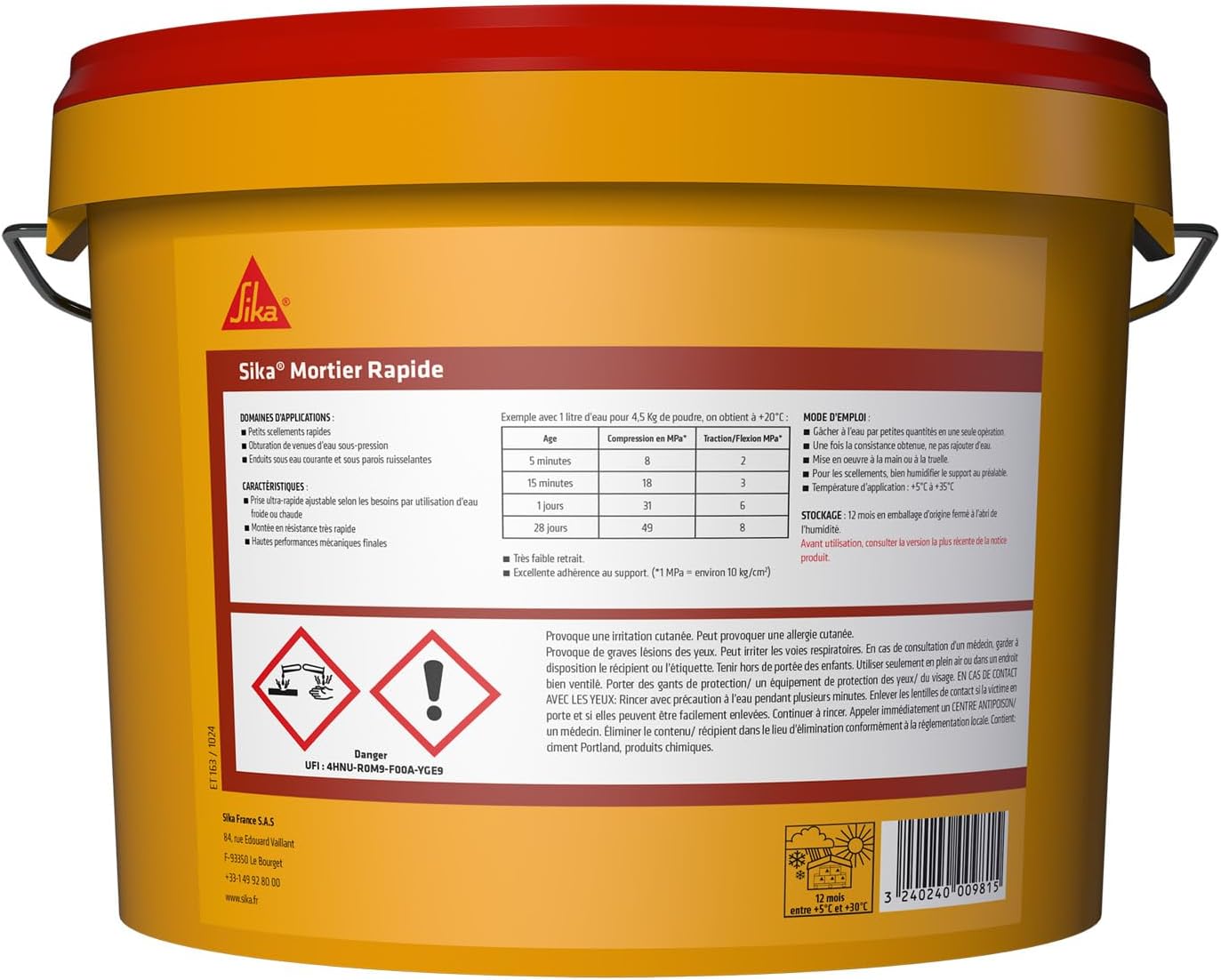Thumbnail 1 de SIKA Mortier Rapide prêt à gâcher – Mortier multi-supports, prise ultra-rapide (5 kg)