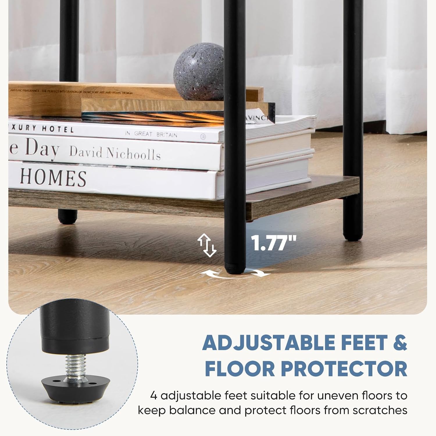Detalle de DUMOS Side Table with Metal Frame
