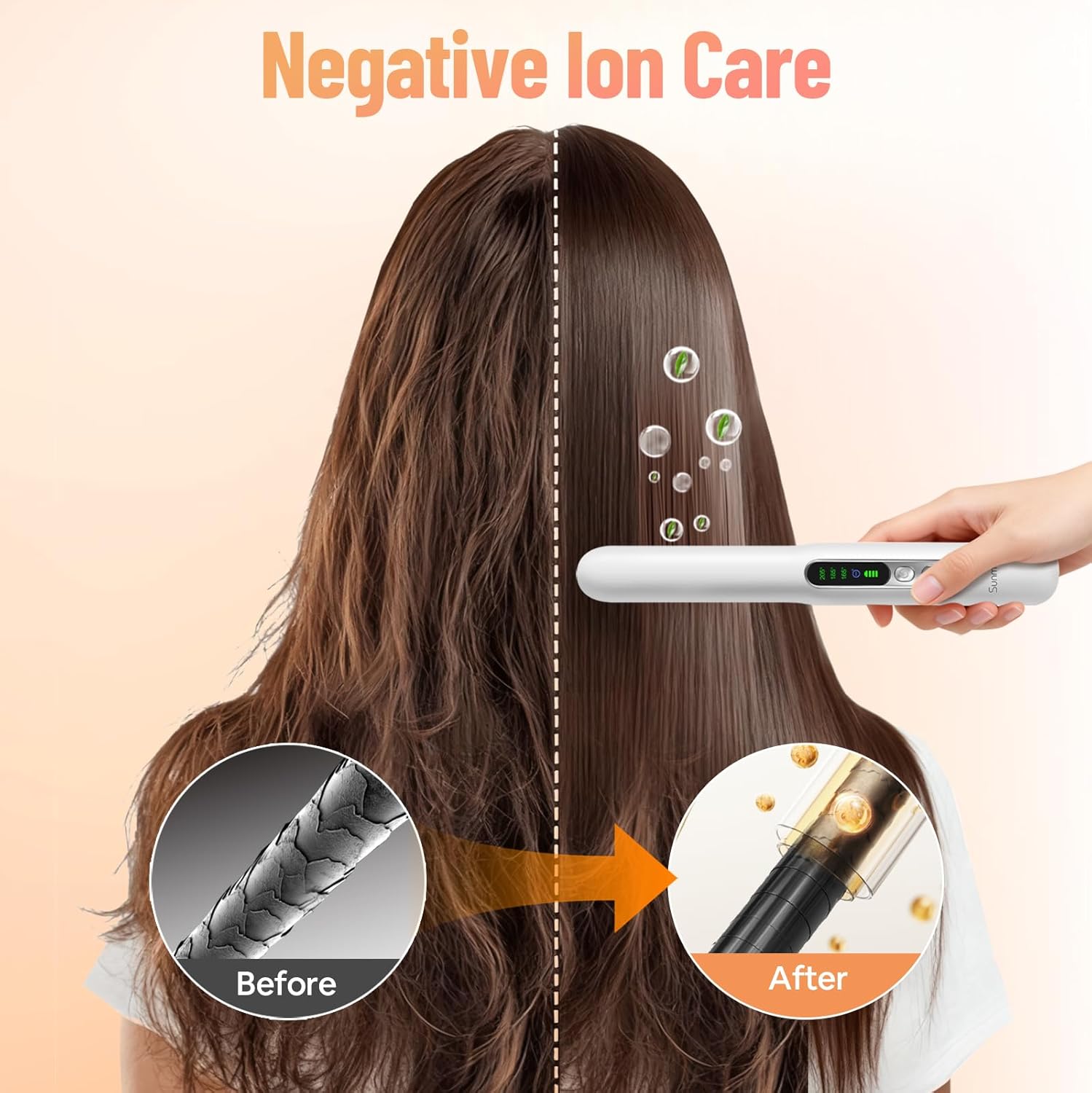 Detalle 2 de SUNMAY Cordless Hair Straighteners 205°C