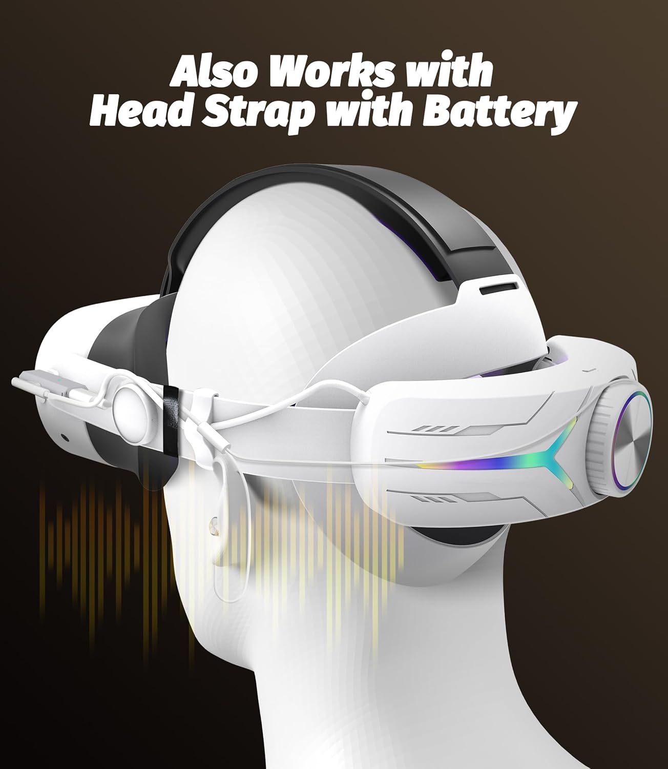 Thumbnail 6 de NEWZEROL Type C Headphones for Quest 3S with PD100W Charging Adapter – White