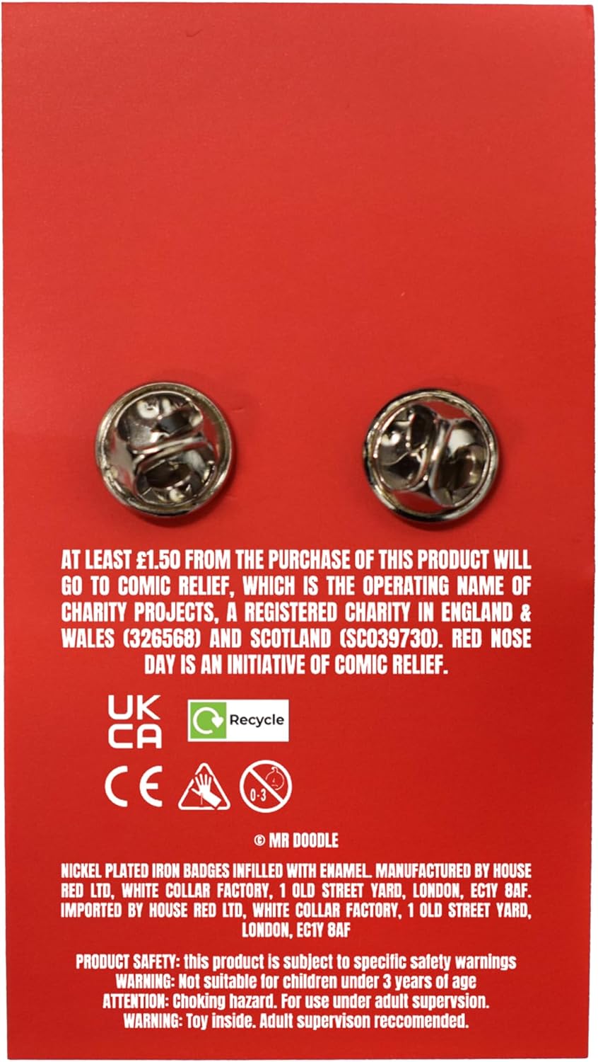 Thumbnail 2 de Red Nose Day 2026 Mr Doodle pin badges