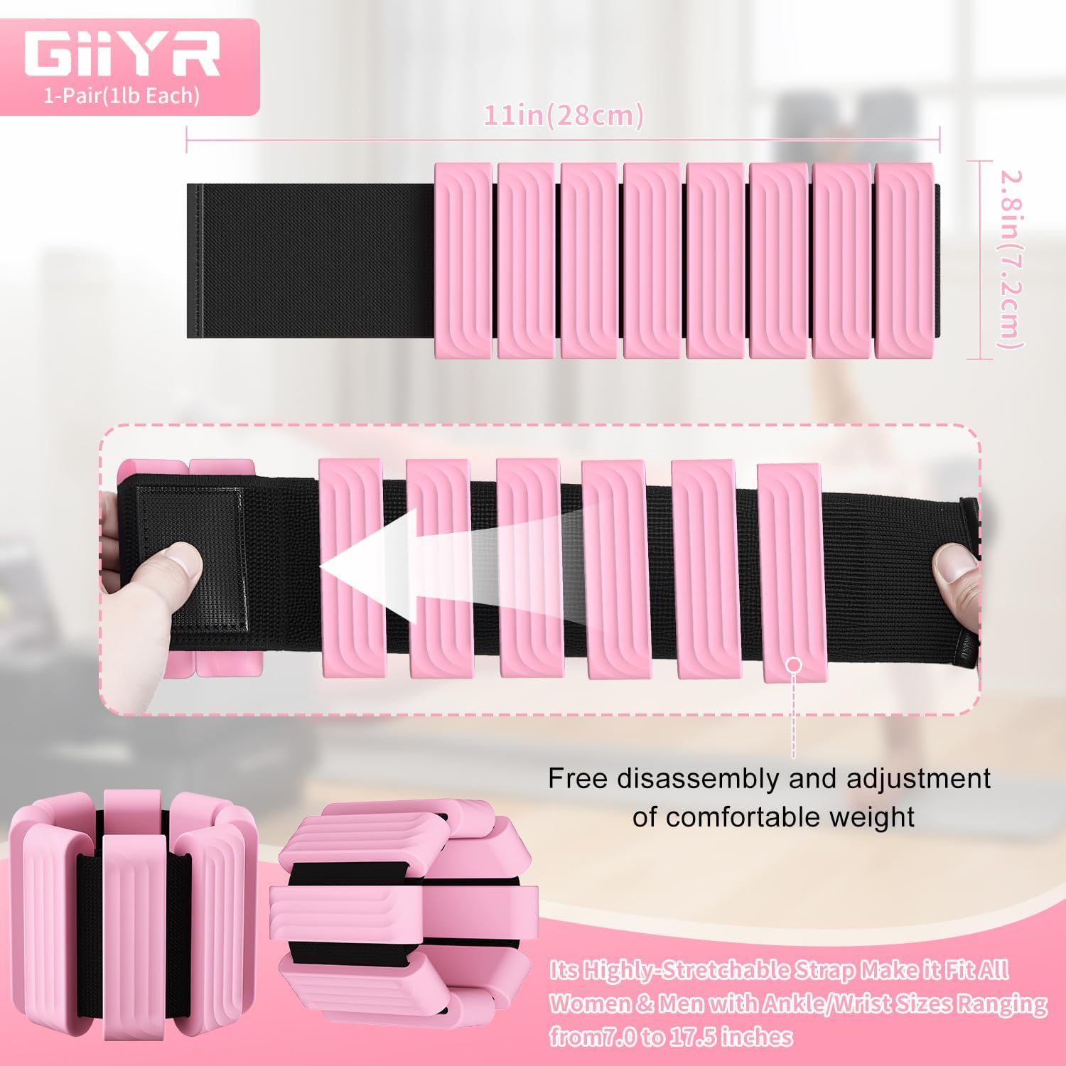 Thumbnail 1 de Giiyr Ankle Weights 1lb Set