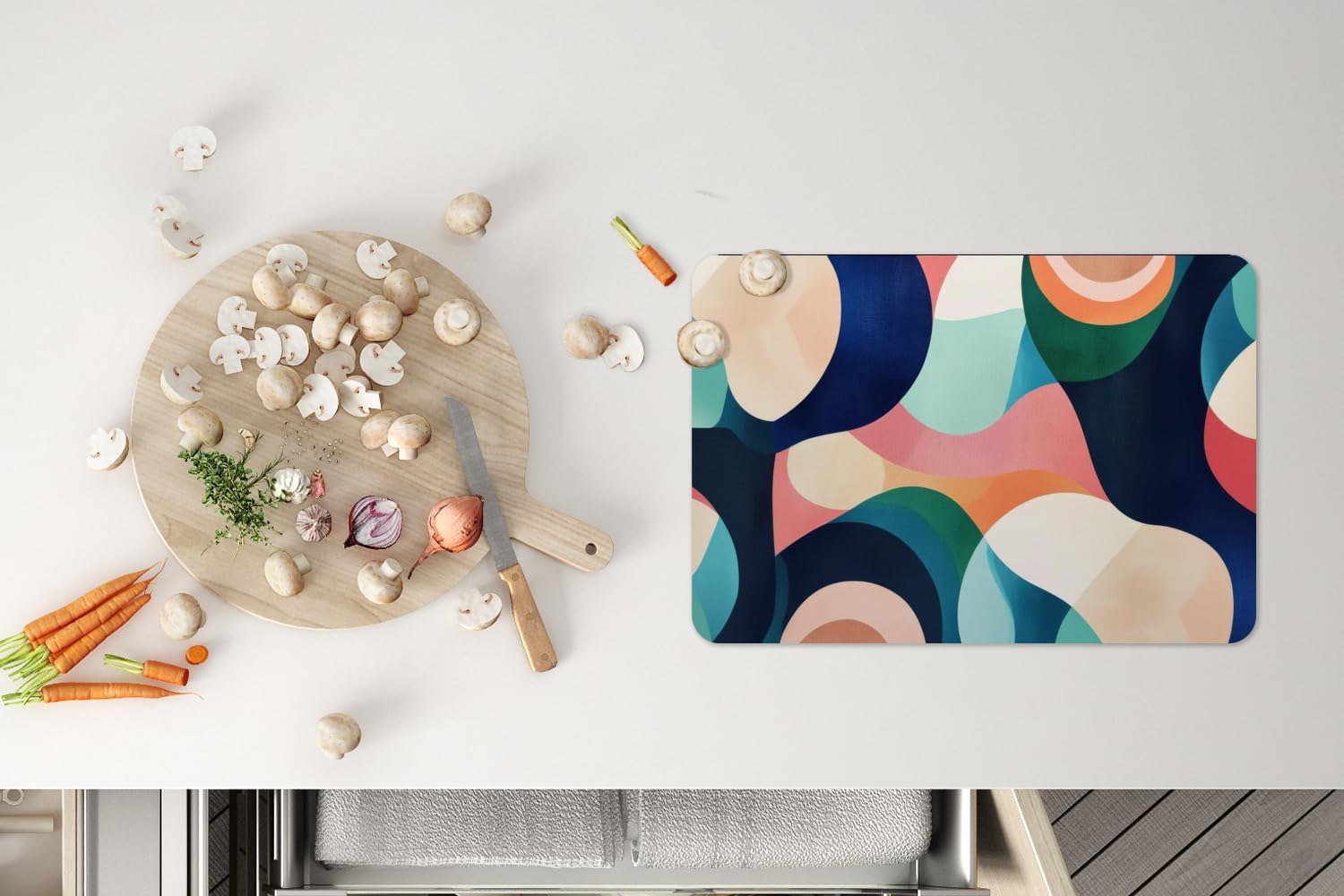 Detalle 2 de KitchenYeah 8721172060600 placemats, 6-delig, vinyl, antislip, 45 x 30 cm