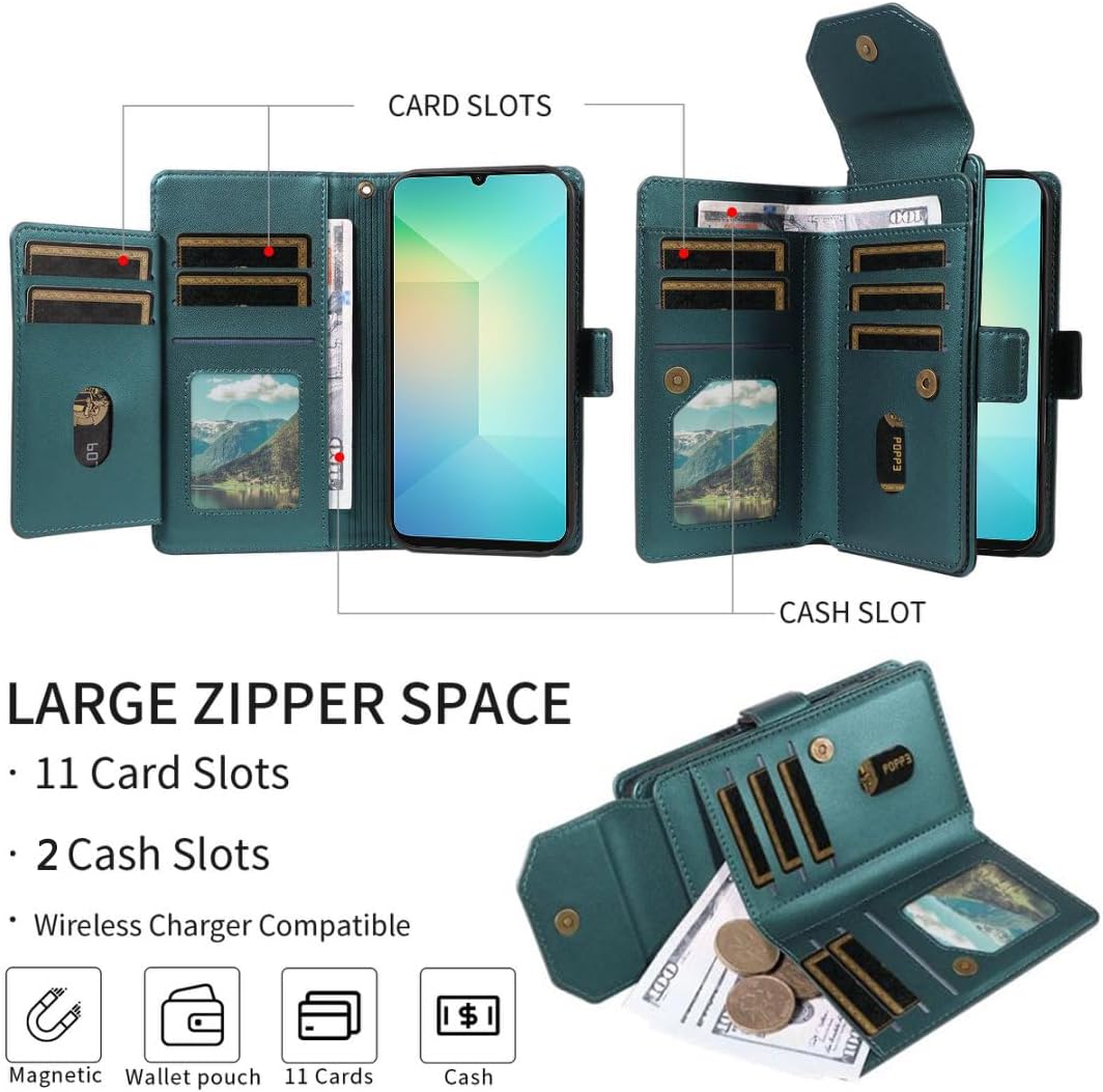 Thumbnail 2 de Asuwish Wallet Case with Screen Protector for Samsung Galaxy A06 5G