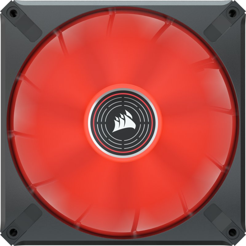 Detalle 2 de Corsair ML140 LED ELITE Premium: ventilador PWM de levitación magnética 140 mm, Rojo