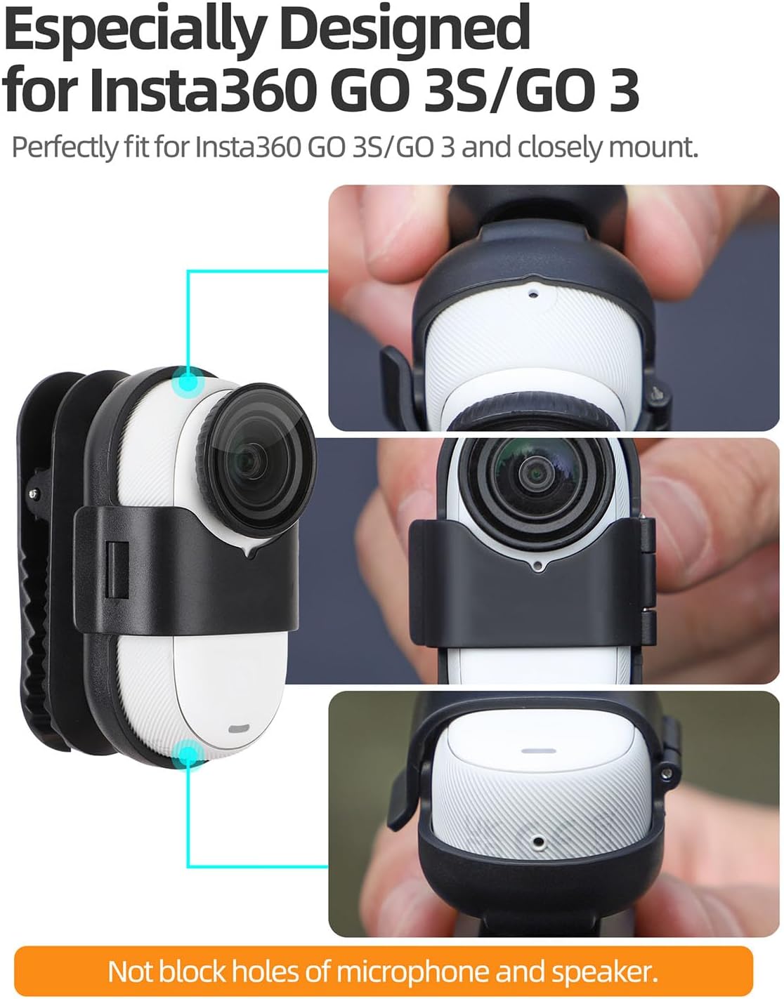 Thumbnail 4 de YUULNMOP 360° Rotation Backpack Hat Clip Mount for Insta360 Go 3/Go 3S