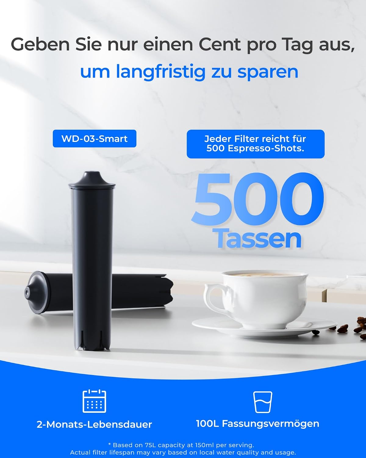 Thumbnail 6 de Waterdrop Ersatzwasserfilter – kompatibel mit Smart+, Smart, 24233 Filterpatrone, Jura E-Serie