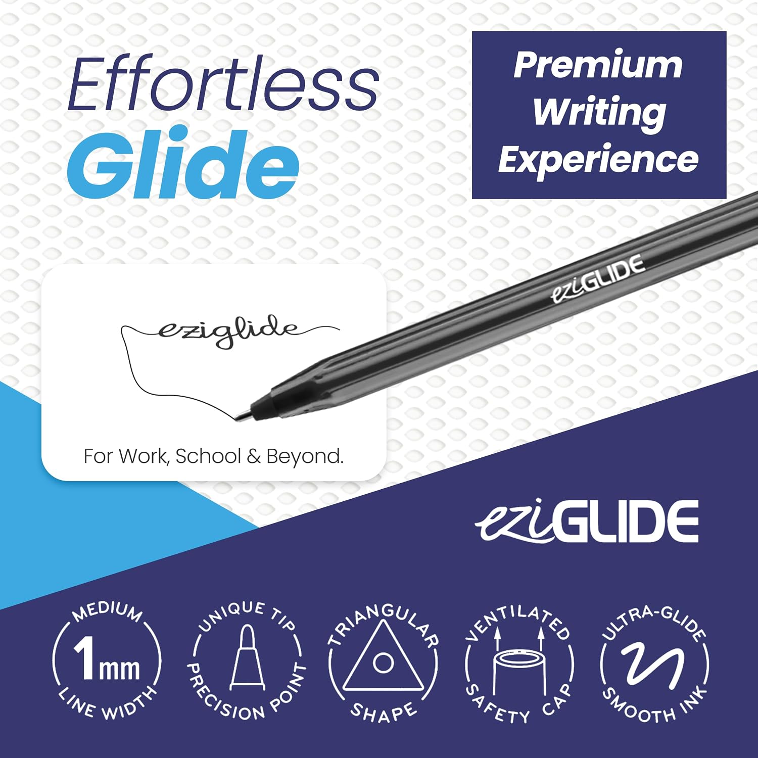 Thumbnail 6 de EziGlide TriGrip Ballpoint Pens 50-pack 1.0mm