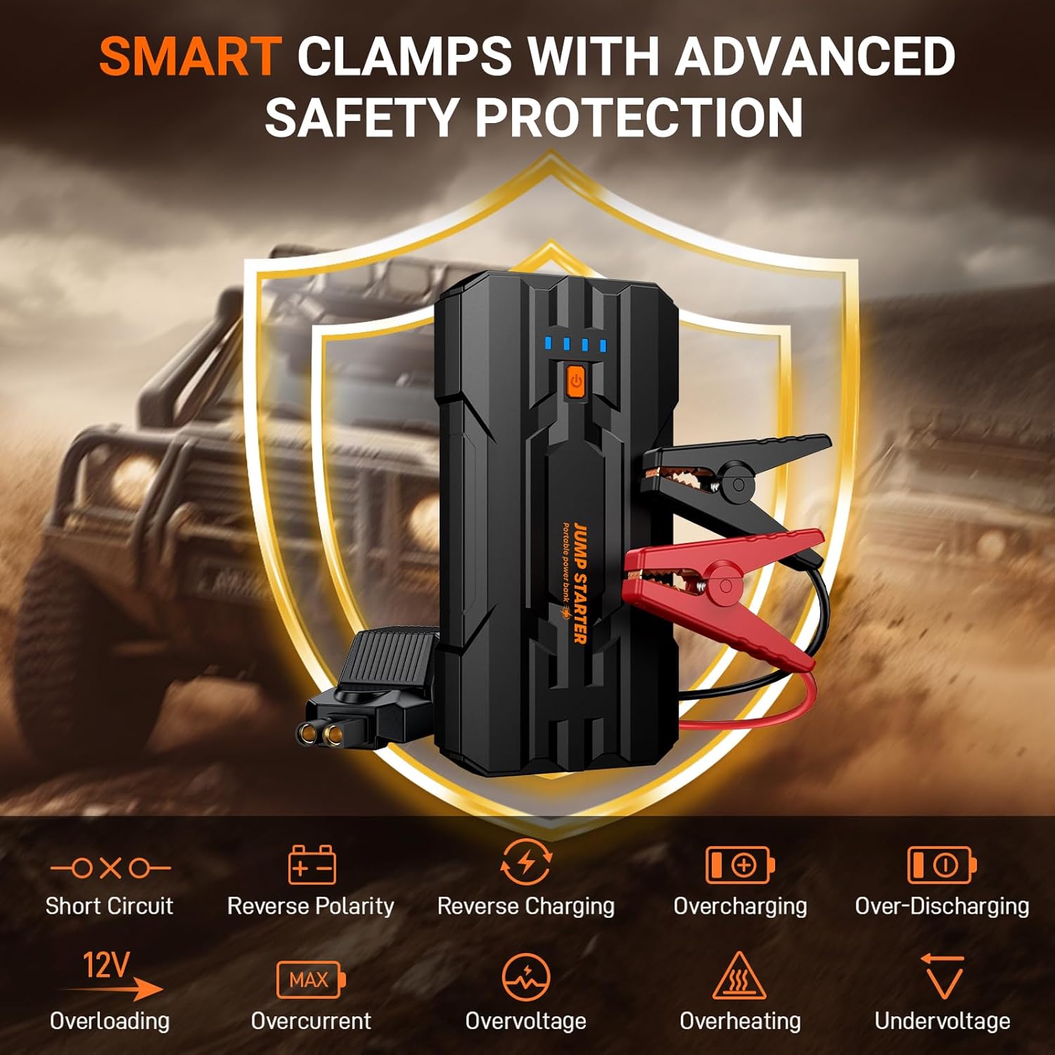 Detalle de JDMCAR Jump Starter Power Pack 4000A