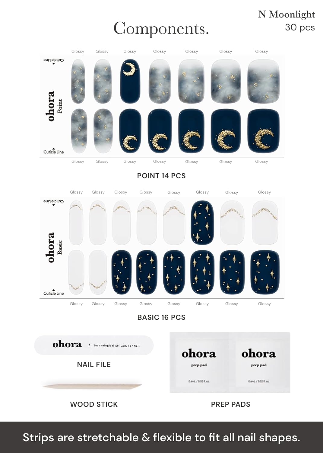 Detalle 2 de ohora Semi-Cured Gel Nail Strips