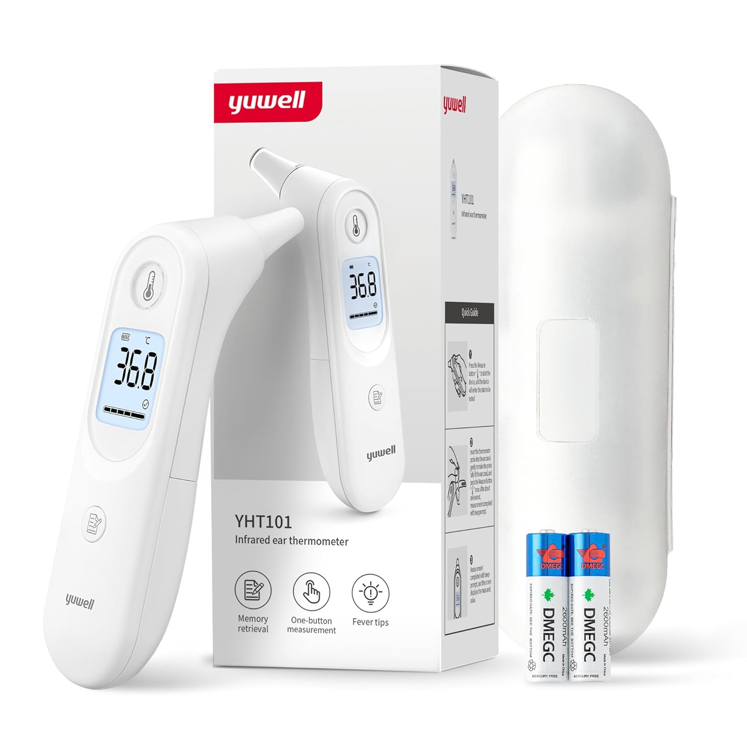yuwell YHT101 Thermomètre auriculaire 0,1°