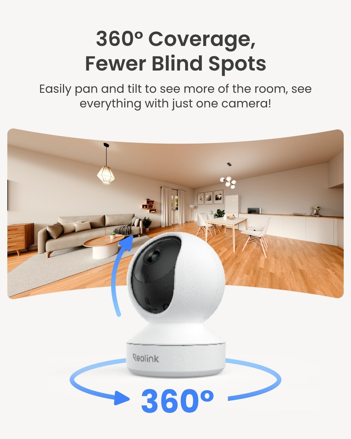 Thumbnail 5 de REOLINK E1-4MP (2 Pack) Indoor WiFi Cameras, 4MP Pan-Tilt, Night Vision