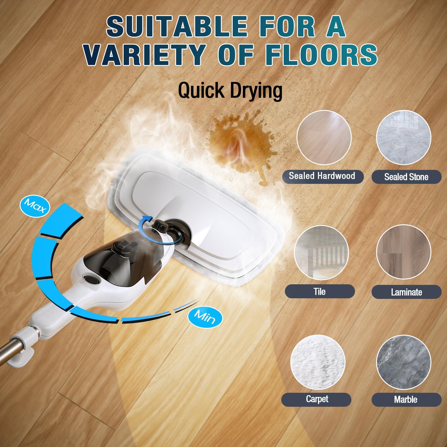 Detalle 2 de Steam Mop 11-in-1 Steam Cleaner 15.2 oz 🧹