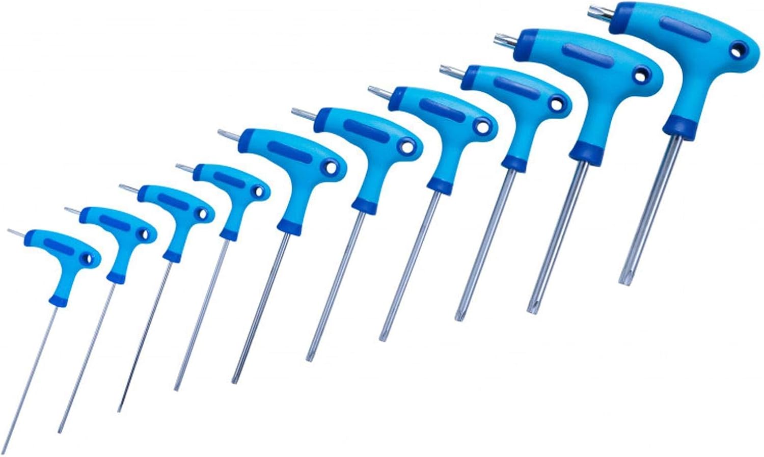 Detalle de Blue Spot Tools 12184 10 Piece T Handle Torx Key Set (T9-T50)