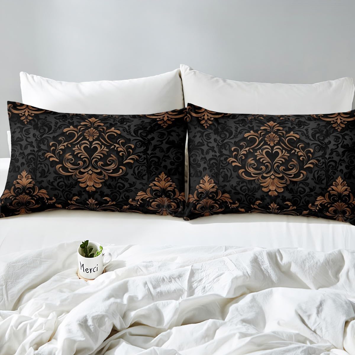 Thumbnail 4 de Homewish Exotic Gothic Bettwäsche 2-teilig 135x200 / 80x80 - Mikrofaser, 100% Polyester, Verdunkelungseffekt im gotischen Design