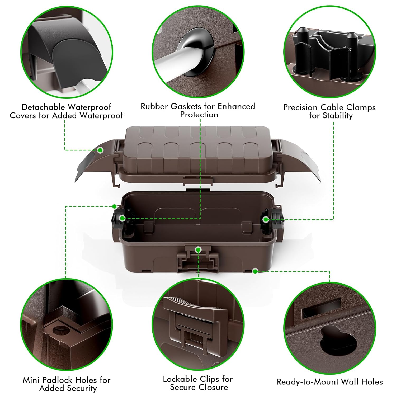 Detalle de Restmo Weatherproof Electrical Box 2 pack 15cm