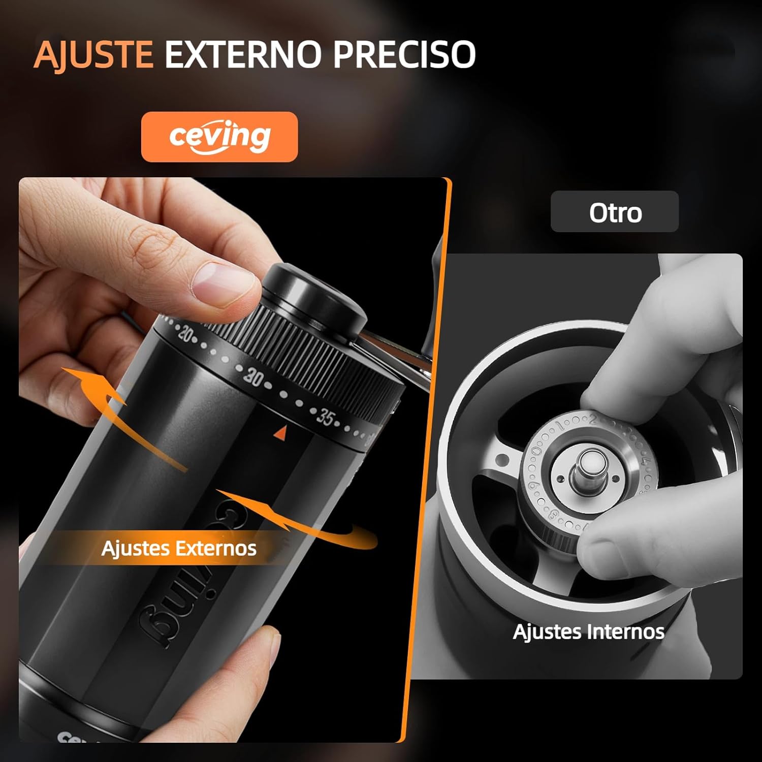 Thumbnail 4 de Molinillo manual CEVING 60g con 40 ajustes