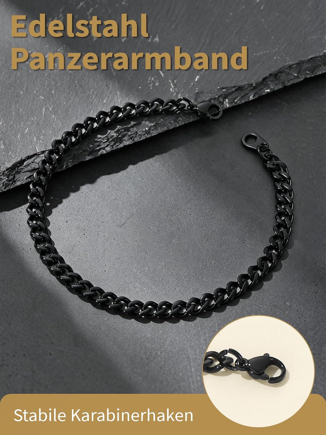 Thumbnail 2 de FindChic Panzerarmband Edelstahl 5/7/9/12 mm – Herren & Damen, inkl. Schmuckbox