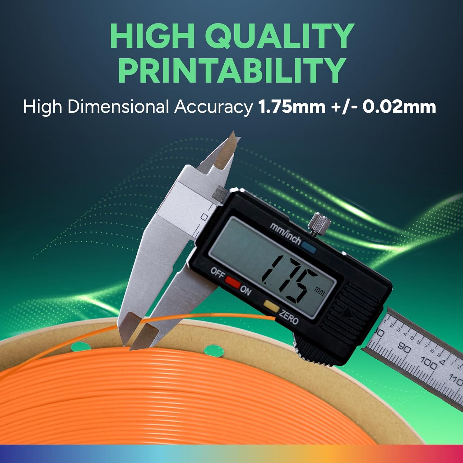 Thumbnail 3 de OVERTURE TPU Filament 1.75mm Neon Orange: Flexible, Durable 1kg Spool