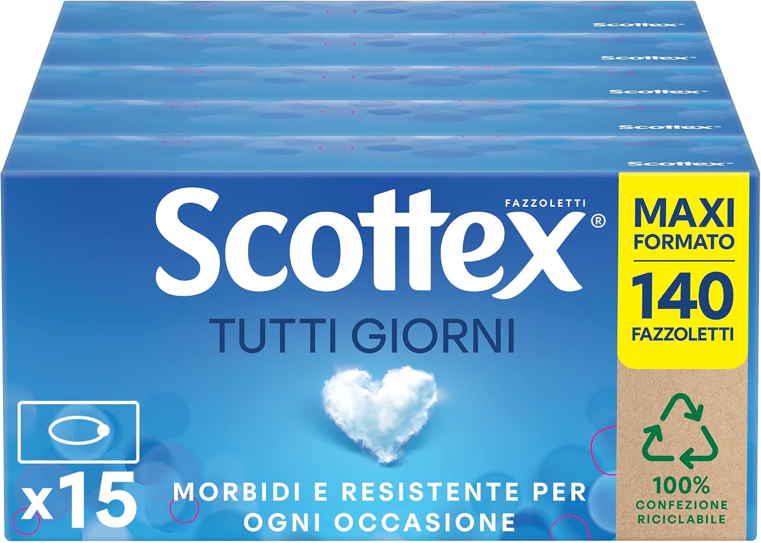 Thumbnail 6 de Scottex Tutti i Giorni Fazzoletti di carta - 80 pezzi, FSC, prodotto in Italia