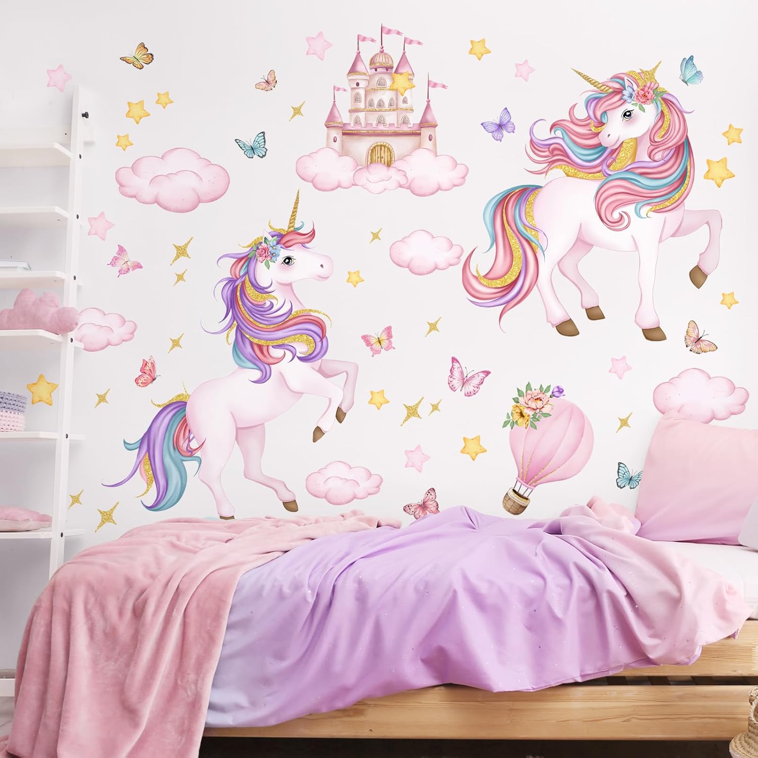 Thumbnail 3 de Tanlaby Unicorn Castle Wall Decals: Fairy-Tale Room Decor for Nursery and Bedroom