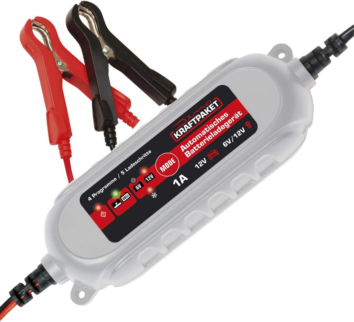 Thumbnail 3 de Dino KRAFTPAKET 4A-6V/12V Intelligentes Batterieladegerät – Für Blei-Säure, GEL, Start/Stopp EFB, AGM | KFZ-Ladegerät für Auto, Motorrad, Kleintransporter, PKW, Boot