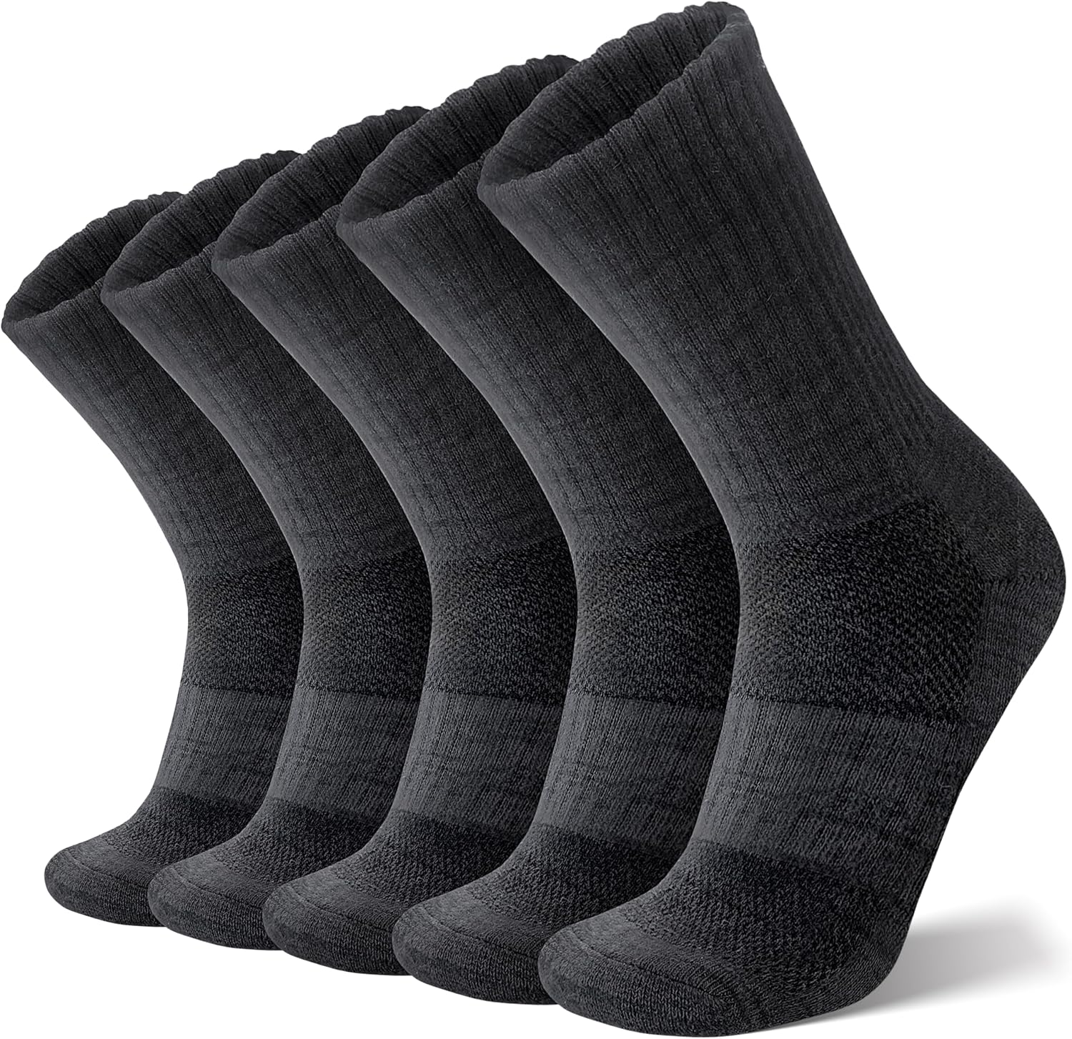 Detalle de ANTSANG Merino Wool Hiking Socks, 5 Pairs with Cushioning & Mesh Ventilation