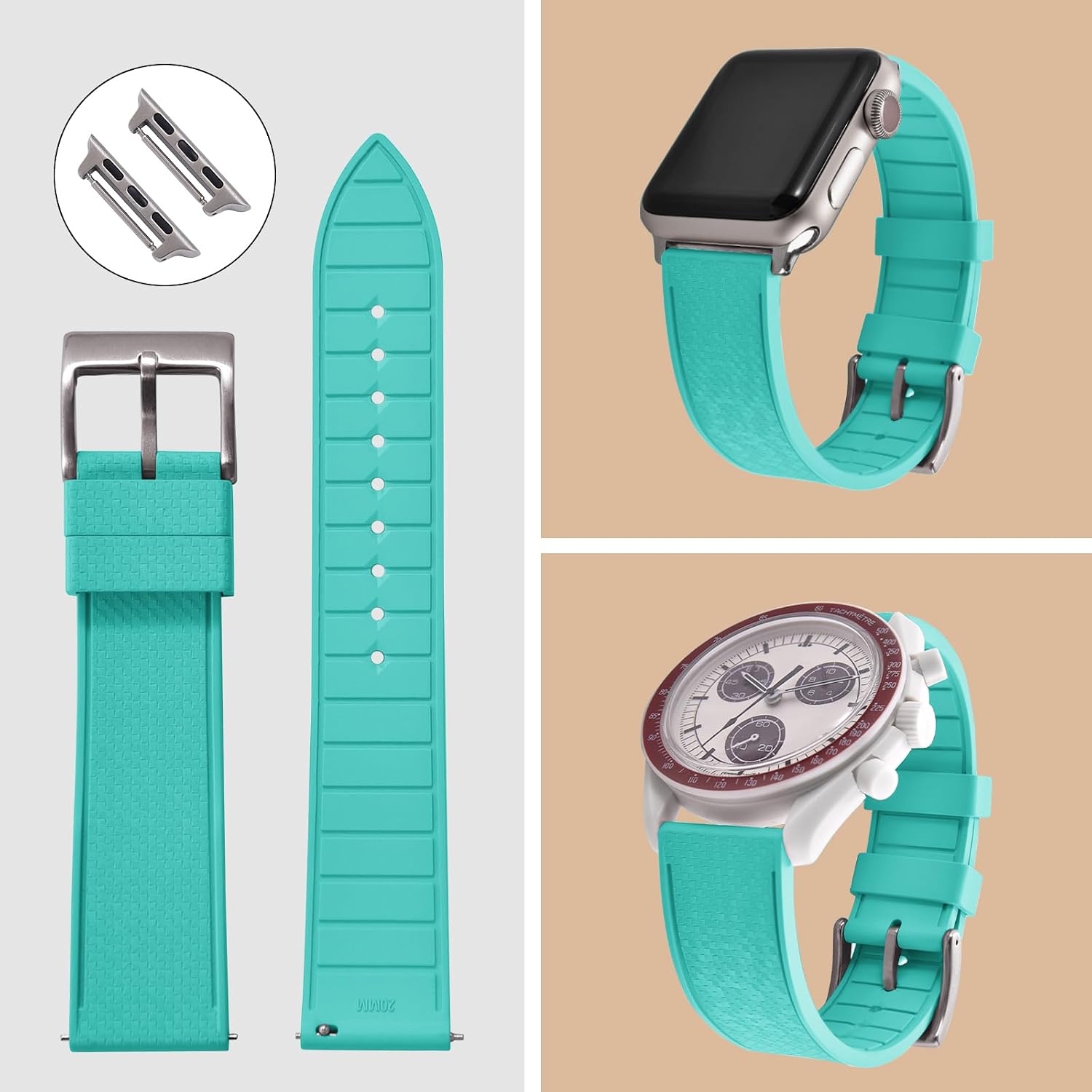 Detalle de PTFULUOS FKM Rubber Watch Band