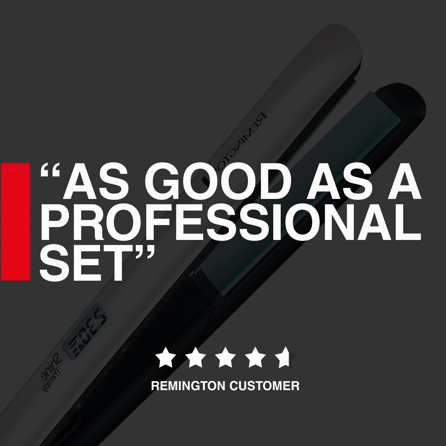 Detalle 2 de Remington Shine Therapy Hair Straightener S8500 with Advanced Ceramic Coating Infused with Moroccan Argan Oil