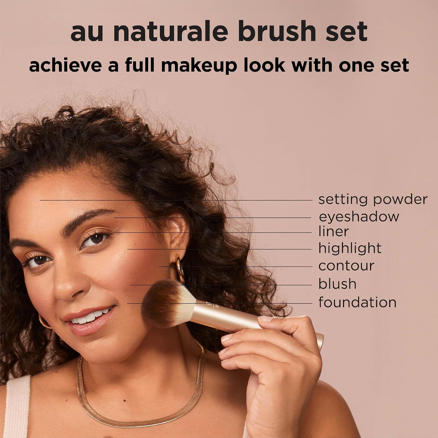 Detalle 2 de REAL TECHNIQUES Au Naturale set 9 pennelli 🎨