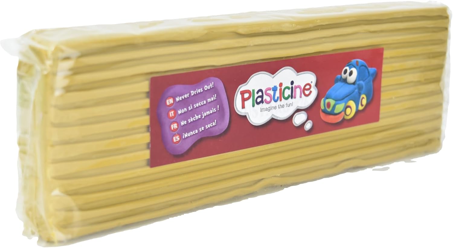 Thumbnail 1 de The Original Plasticine One Colour Slab 400g – Mustard modelling clay