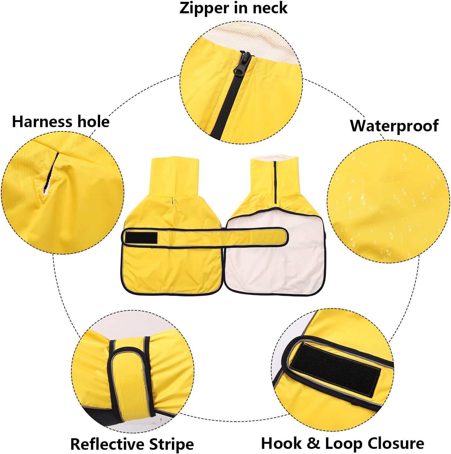 Thumbnail 2 de Dachshund Raincoat Reflective Trim