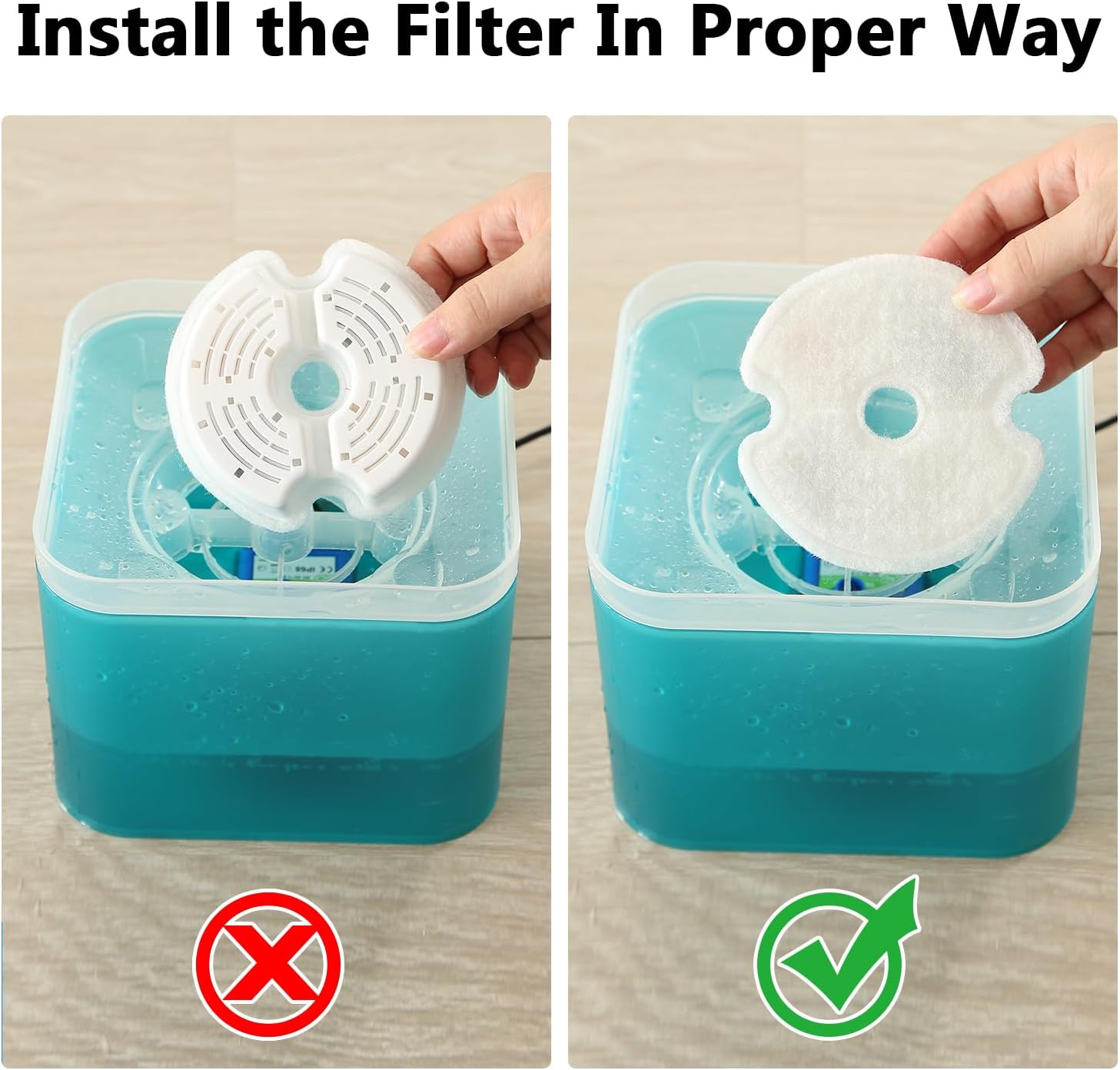 Detalle 2 de PewinGo Filtres de Fontaine à Eau pour Chat – Lot de 4 (Remplacement)