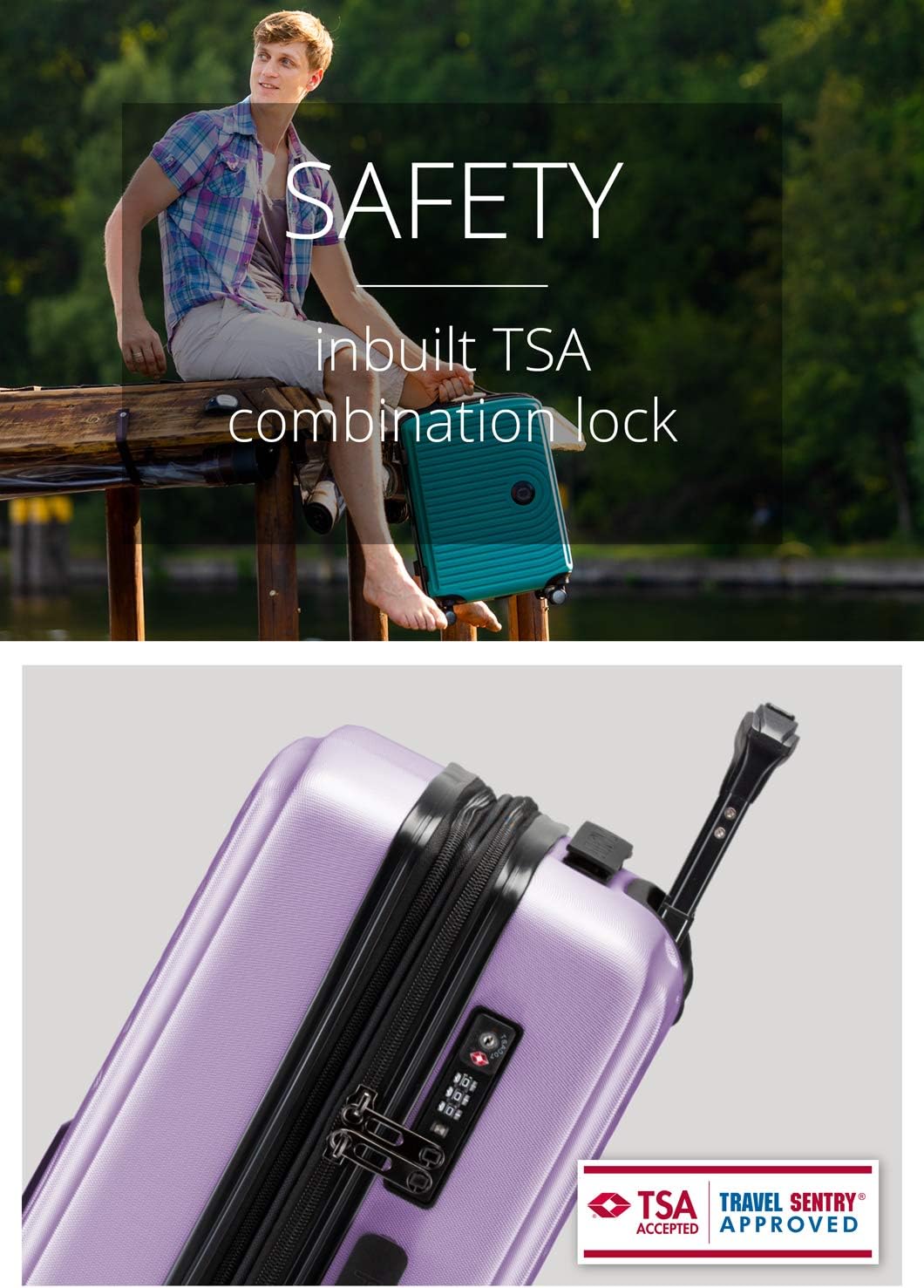 Detalle 2 de Hauptstadtkoffer Mitte Bagage – Valise cabine lilas 55 cm (S) avec extension 8 cm