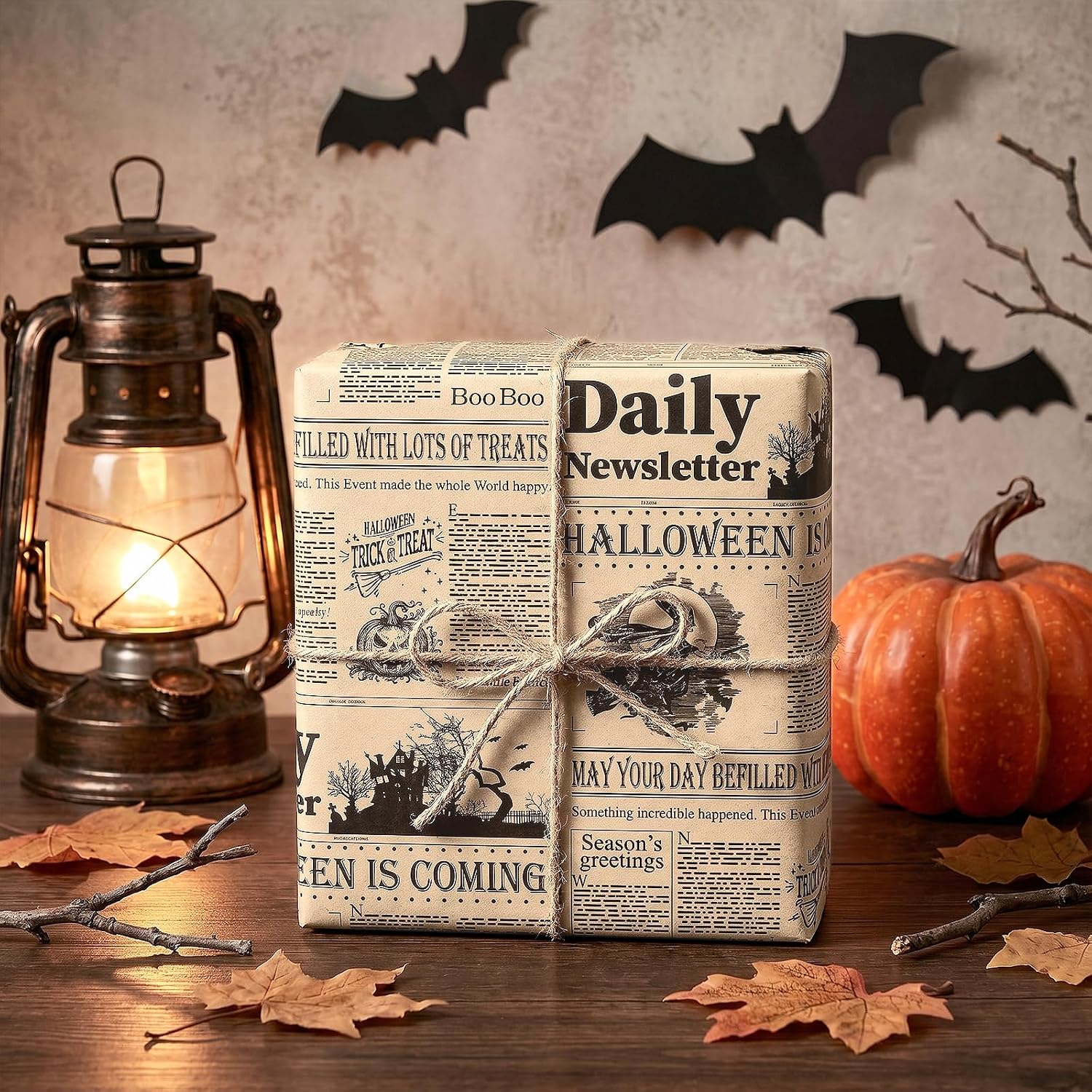 Detalle de RUSPEPA Halloween wrapping paper mini roll