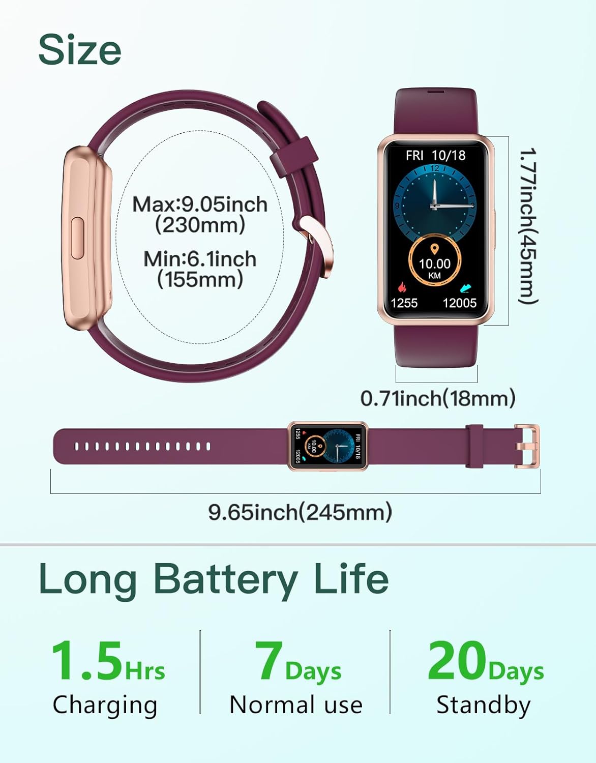 Thumbnail 6 de HUAKUA Pedometer Watch 1.47-inch