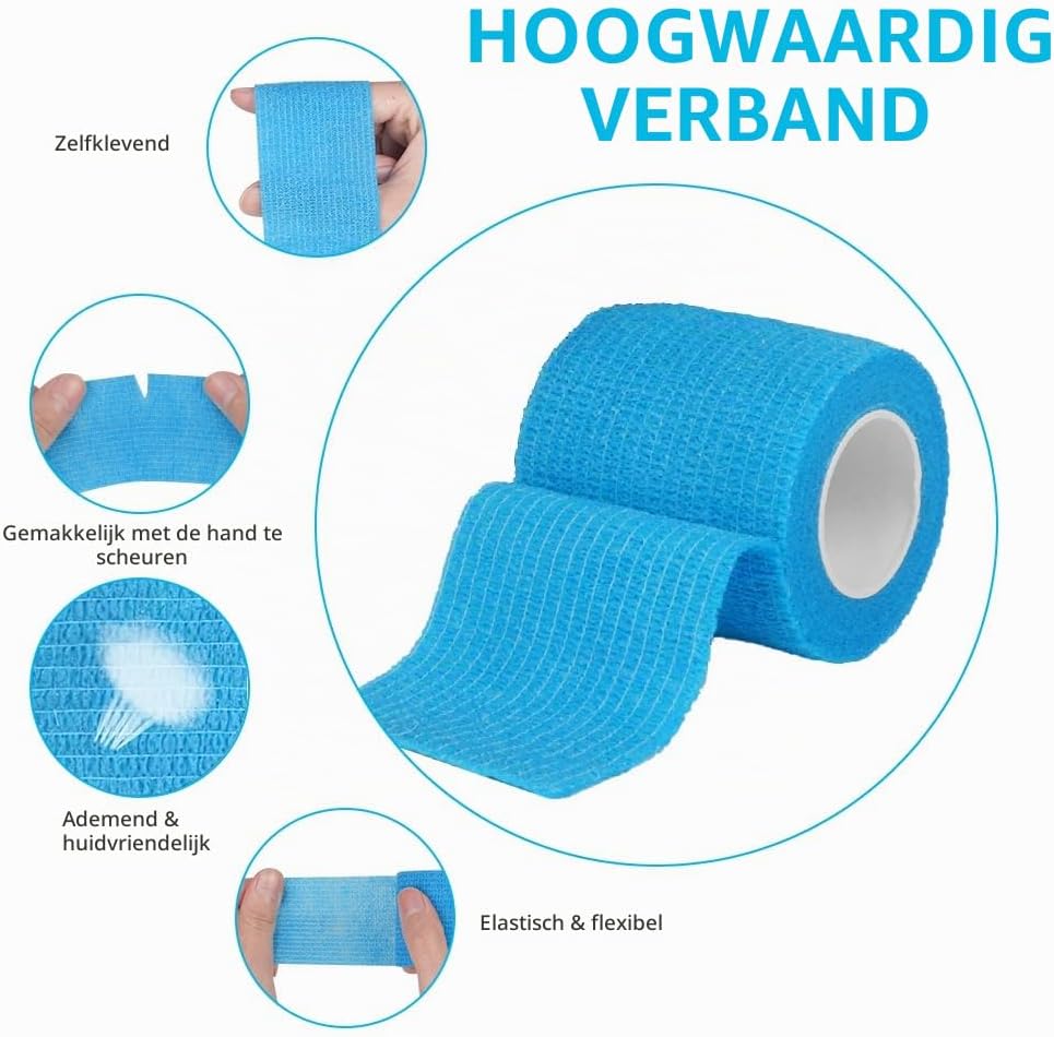 Thumbnail 2 de ACWOO zelfklevende sporttape, 8 rollen van 5 cm x 4,5 m