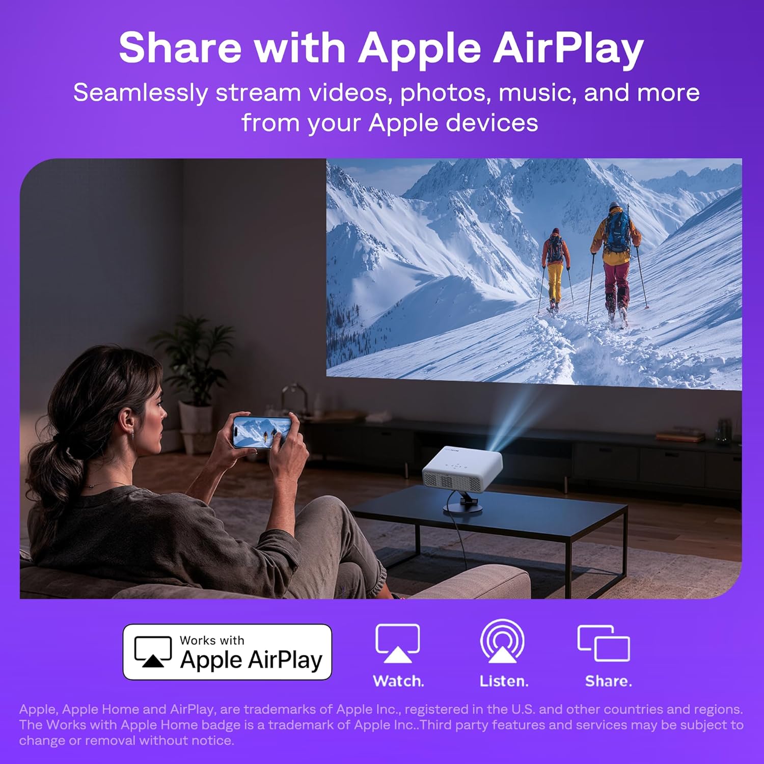 Thumbnail 5 de Aurzen Roku TV Smart Projector 1080P