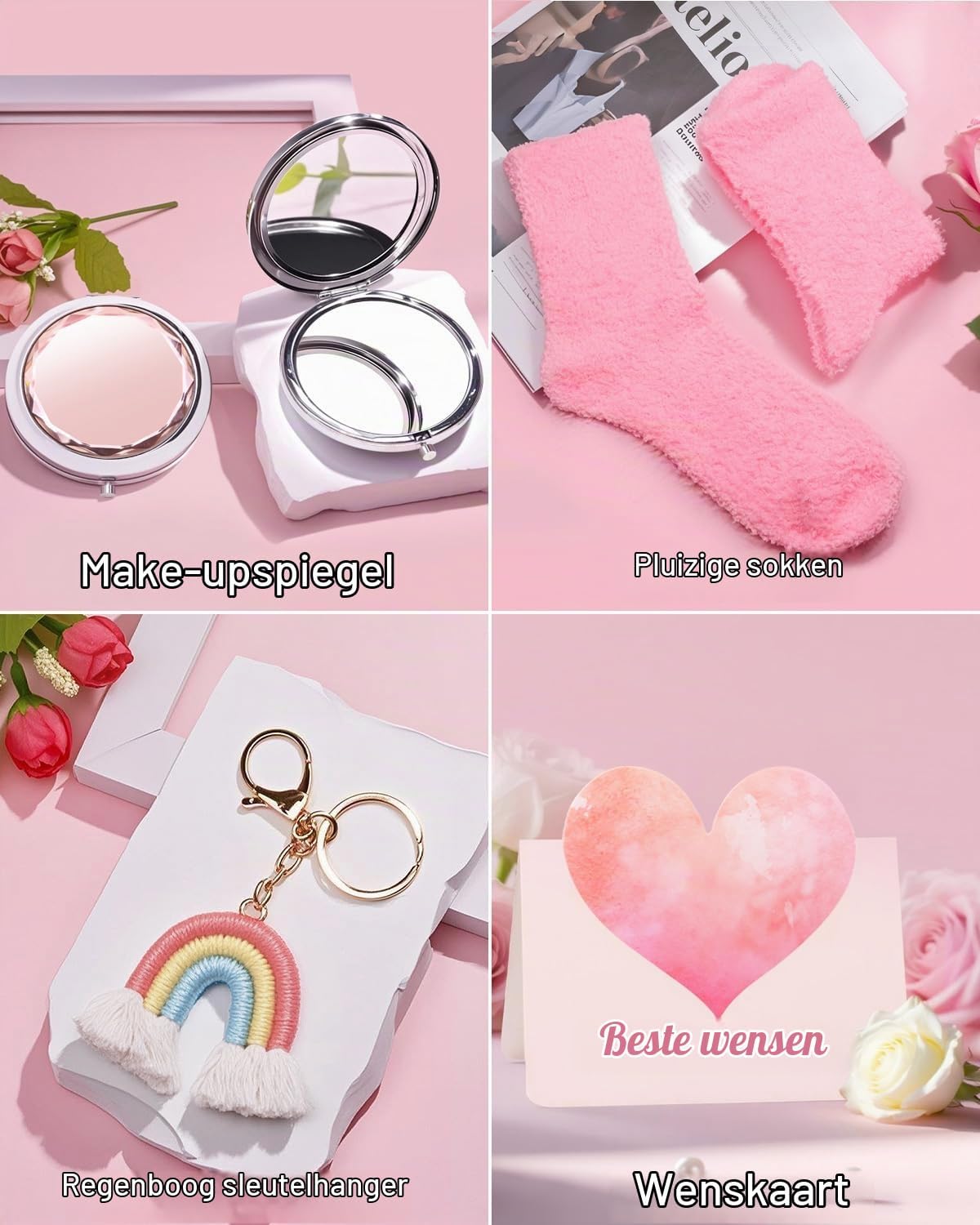Detalle 2 de RYLIFEOGI cadeauset voor meisjes met geïsoleerde beker en regenboogaccessoires