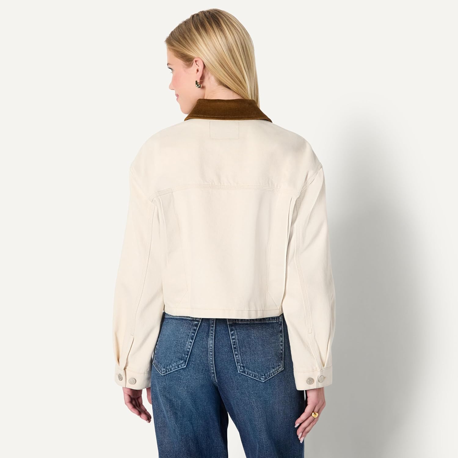 Thumbnail 2 de Amazon Essentials Damen Oversize-Jeansjacke mit kontrastierendem Kragen